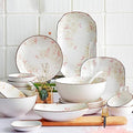 Elegant Dinnerware Set Dinner Plates Bowls Set Glaze Porcelain Dinnerware Sets26 Pcs