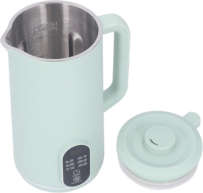 Soy Milk Maker Multi Functional Juicer Machines Kitchen Blender with Adjustable Cooking Temperature Keep Warm Delay Start Self (Green US Plug 110V)
