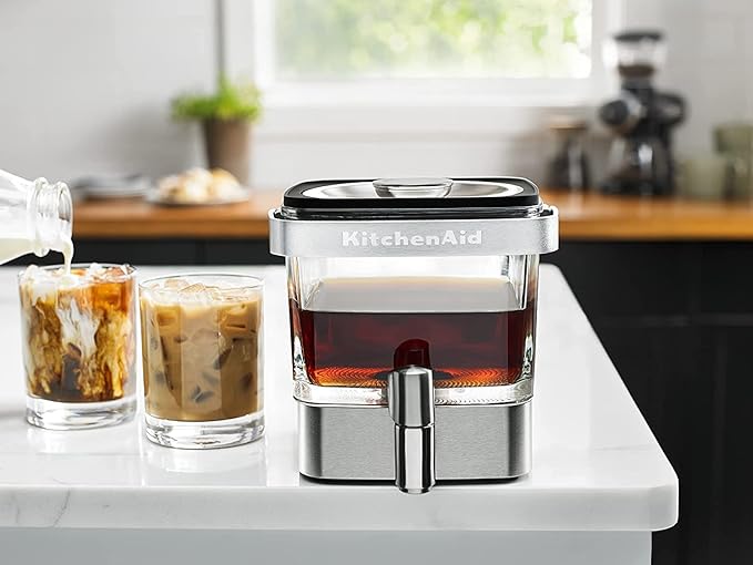 KitchenAid KCM4212SX Cold Brew Coffee Maker-Brushed Stainless Steel 28 ounce (RENEWED)