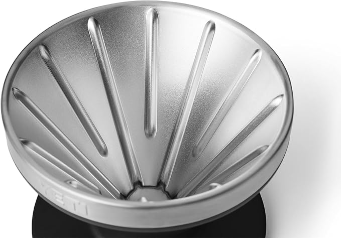 YETI Pour Over Coffee Maker Accessory Ramblers Designed for Perfect Coffee Extraction Anywhere Stainless Steel fits any V60 Filter Black