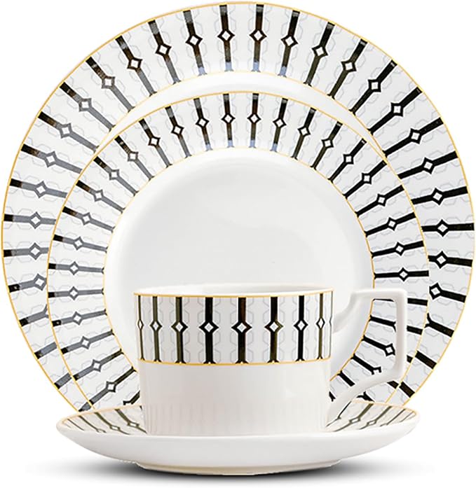 tableware set bone china dinnerware set 24-piece dish set for 6 cups and plates sets for kitchen dinner plate set round plates round plates dinnerware sets