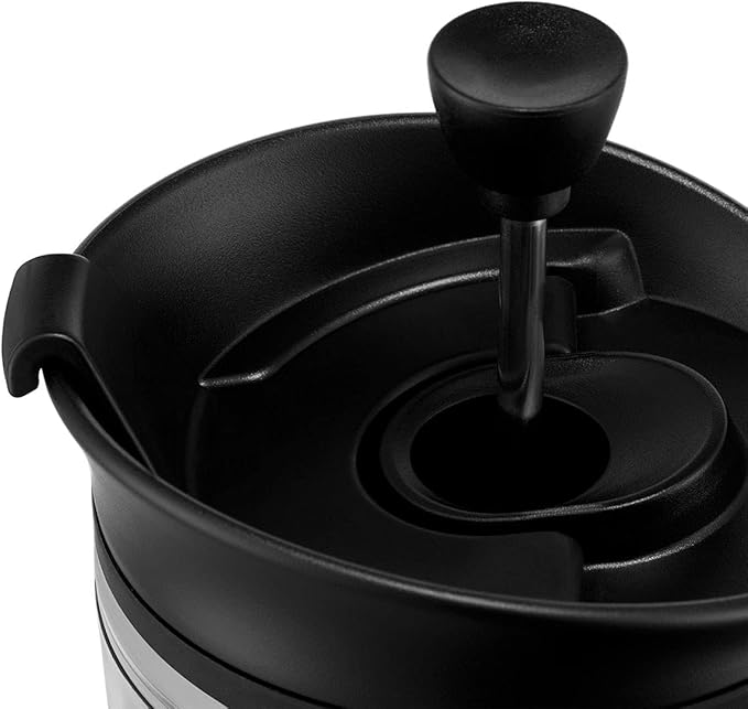 Bodum Insulated 11102-01s Piston Cup with Hinged Lid 0.35 Litre Black Transparent Plastic 8.9 cm
