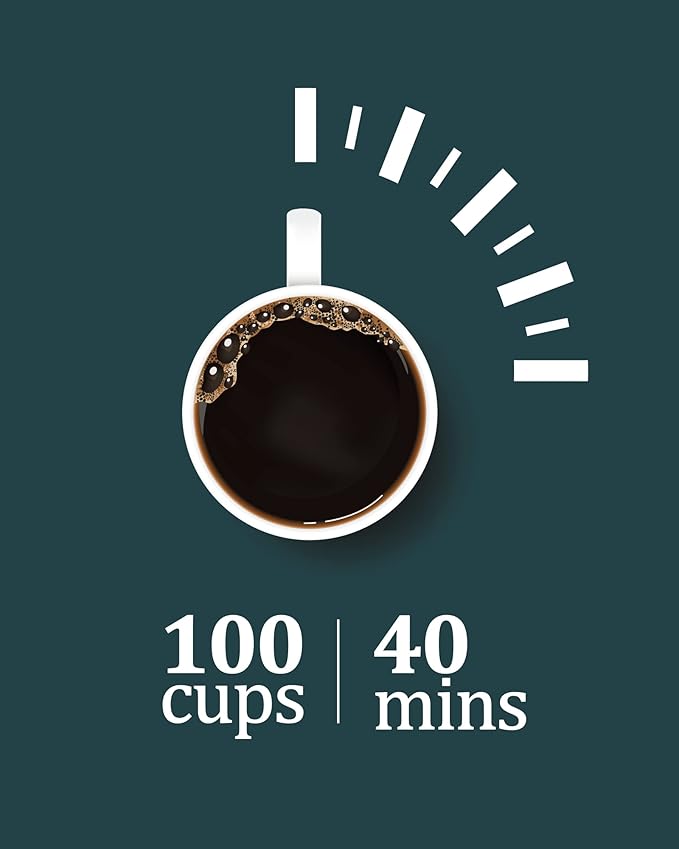 100 Cup Commercial Coffee Urn14L Large Capacity Stainless Steel Coffee Maker Electric Hot Water Dispenser with Automatic Temperature Control &amp Faucet for PartyCatering Business(Silver)