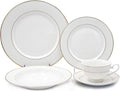 GP6713G-20 Bone Porcelain Dinnerware Set w/Novelty Pattern Elegant Dinner Set Dinner Plates Soup Plates Flat Plates Tea Cups Saucers Service for 4