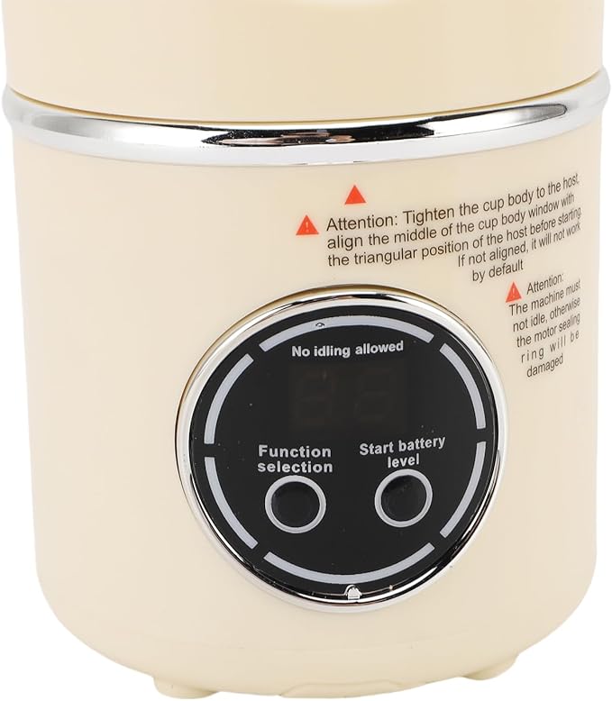 Portable Blender Magnetic Induction Blender Compact with 1500mAh Battery Dishwasher Safe Design Ideal for Shakes Juices Smoothies &amp Home Office Gym Travel (Beige)