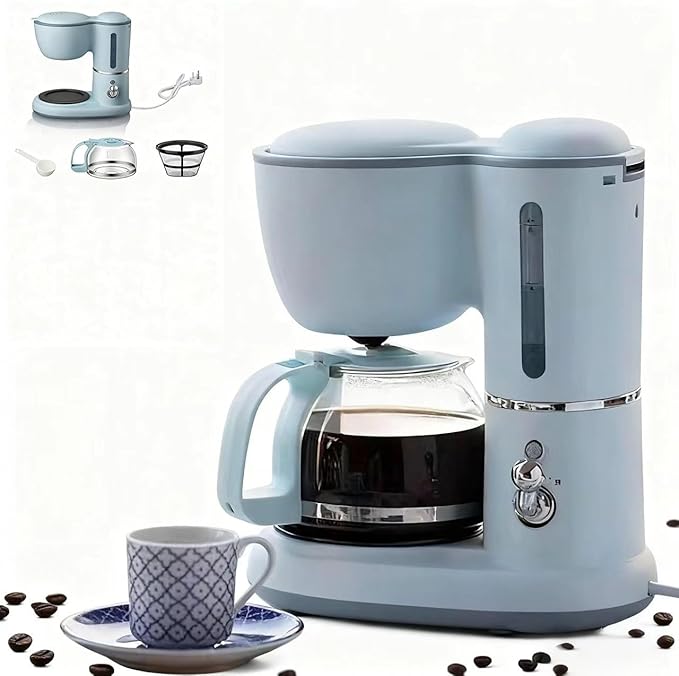 Multifunctional coffee machine can brew iced coffee can be used with travel mug detachable water tank with power cord storage function suitable for travel camping office home use