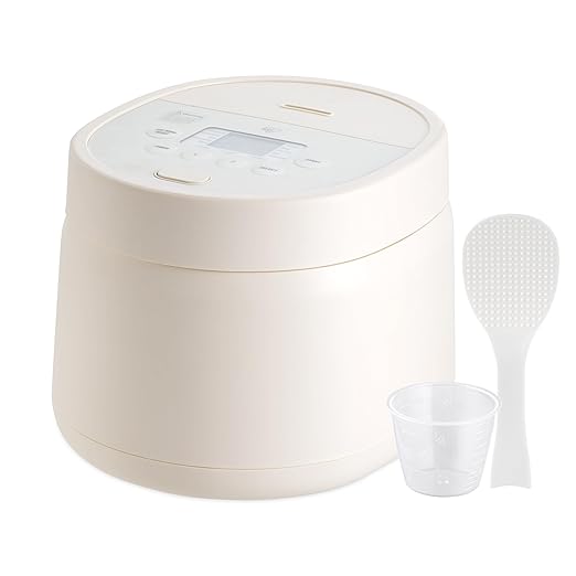 IRIS USA Micom Japanese Rice Cooker 3-Cup Uncooked/6-Cup Cooked Fuzzy Logic Kitchen Appliance with Recipe Presets Slow Cooker Steamer Hot Pot &amp Warming Function Compact &amp Portable for He