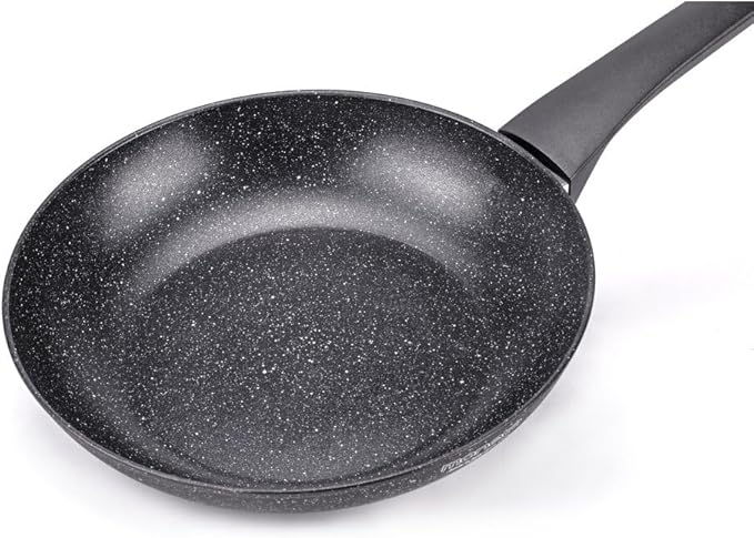 Moneta Formidabile Stone Set of 2 Non-Stick Frying Pans 24-28 cm Also for Induction 100% Made in Italy Black Set of 2 Frying Pans 24-28 cm Black