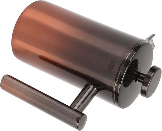 ZJchao French Press Coffee Maker Stainless Steel Double Wall Insulated 304 Rust Proof for Home Office Camping Outdoor Travel Brewing Loose Tea Iced Coffee Milk (350ml)