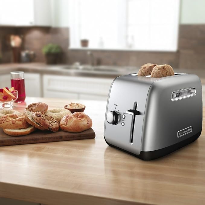 KitchenAid 2-Slice Toaster and Variable Speed Hand Blender Bundle with Extra Wide Bagel Toaster Slots and Removable Blending Arm