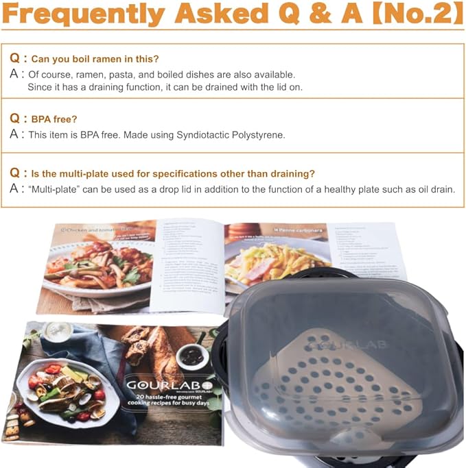 Microwave Cookware | Oven cookware | Freezer Container | Multi Kitchen tool | BPA Free | Heat Resistant | Dishwasher Safe | Quick healthy waterless cooking | Easy clean | Made in Japan | IMGLB-PS