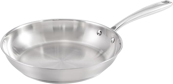 Guy Fieri's Flavortown 10.3 Stainless Steel Frying Pan - Tri-Ply Base with Stainless Stay Cool Handles Oven Safe up to 500°F Induction Cooktop Compatible Versatile Cookware for Every Kitchen