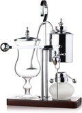 Stainless Steel Siphon Coffee Maker - Manual Drip Filter Espresso and Cappuccino Machine for Home Use Silver(Silver)