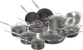 Cuisinart 17-Piece Pots and Pans Set Non Stick Hard Anodized Cookware Set Compatible with Electric Gas Cooktops Dishwasher Safe Oven Safe Pot Set Cool Grip Handles Aluminum Core for Even Heat
