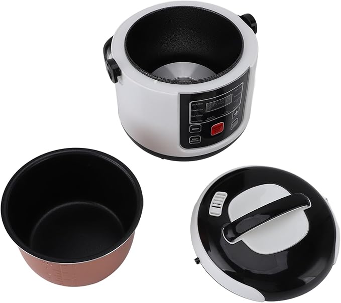 12V Car Rice r 2L Portable with Steaming Basket Non-Stick Inner Pot Insulation Function &amp 24H Timer for Travel Cars