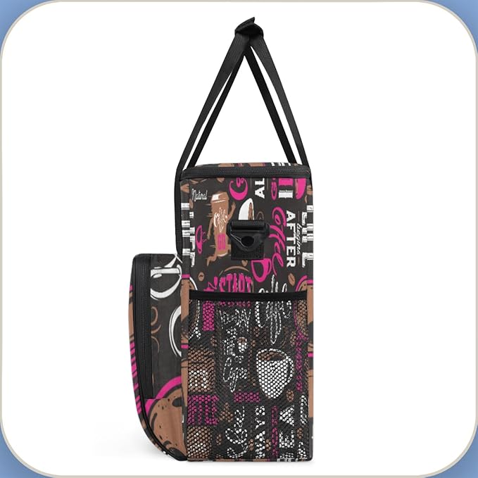 cfpolar Coffee Maker Storage Bag Waterproof Travel Carrying Storage Tote Bag Organizer Case Compatible with K-Mini or K-Mini Plus And Suitable for Other Accessories With Pockets for K-Cup Pods