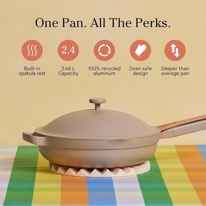 Our Place Always Pan Duo - Standard &amp Mini Always Pan 2.0 Bundle | Multi-Functional Cookware Set Replaces 20 Pieces | Steam