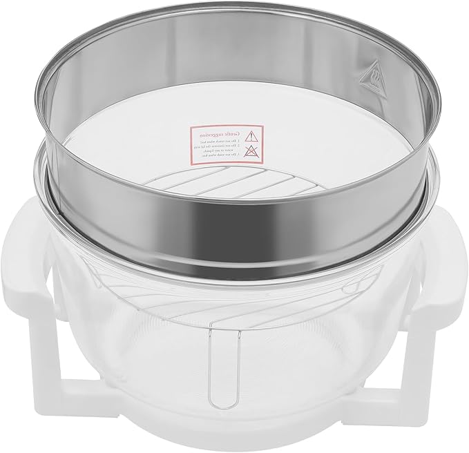 17.96 Quart Air Fryer Halogen Convection Oven with See-Through Glass 1200W-1400W Electric Oven 360° Viewable Airy Fryer Hot‑Air Circulation Cooker Adjustable Temperature and Timer