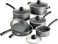 10-piece Set of Non-stick Coated Cookware with Riveted Handles Dishwasher Safe