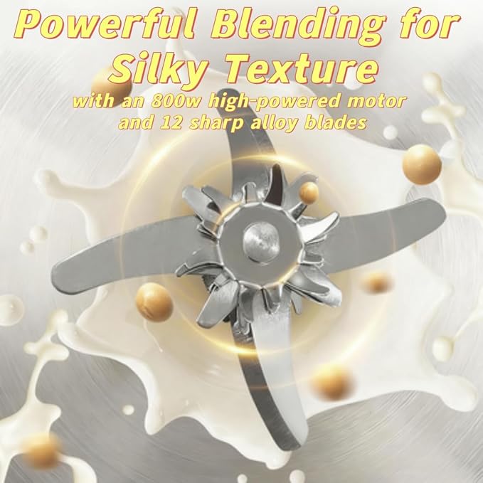 8 in 1 multifunctional nut milk machinethe perfect pour drink makerUpgraded Nutmilk Maker BlenderAutomatic Soybean Juice Machines with Timer Self-Cleaning and Keep-Warm (White)