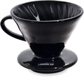The London Sip Ceramic Coffee Dripper Pour Over Ceramic Coffee Maker Coffee Slow Brewing Accessories for Home 1-4 Cup Black