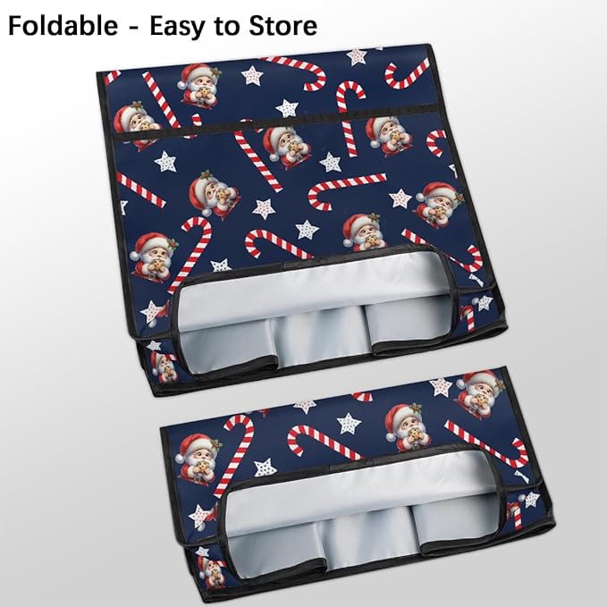 cfpolar Kitchen Aid Mixer Cover Compatible with 6-8 Quarts Xmas Santa Candy Cane Stand Mixer Cover Kitchen Aid Mixers Accessories Appliance Organizer Bag Dust Covers with Zipper Pocket