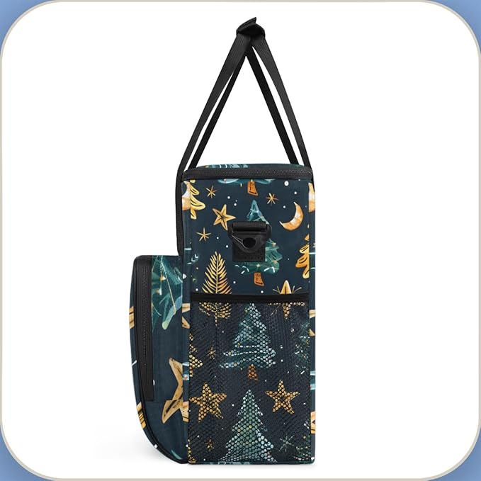 Dreamy Tree Xmas Coffee Maker Carrying Bag Portable Travel Storage Tote Bag Compatible with K-Mini or K-Mini Plus Single Serve Coffee Brewer Carrying Case with Multiple Pockets &amp Shoulder Strap