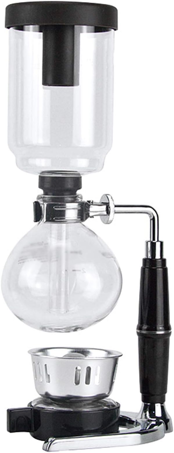 Hand Siphon Coffee Maker PotSiphon Glass PotTea Siphon PotVacuum Coffee Maker GlassSiphon Coffee Makerfor Brewing Coffee and Tea with Extended Handle