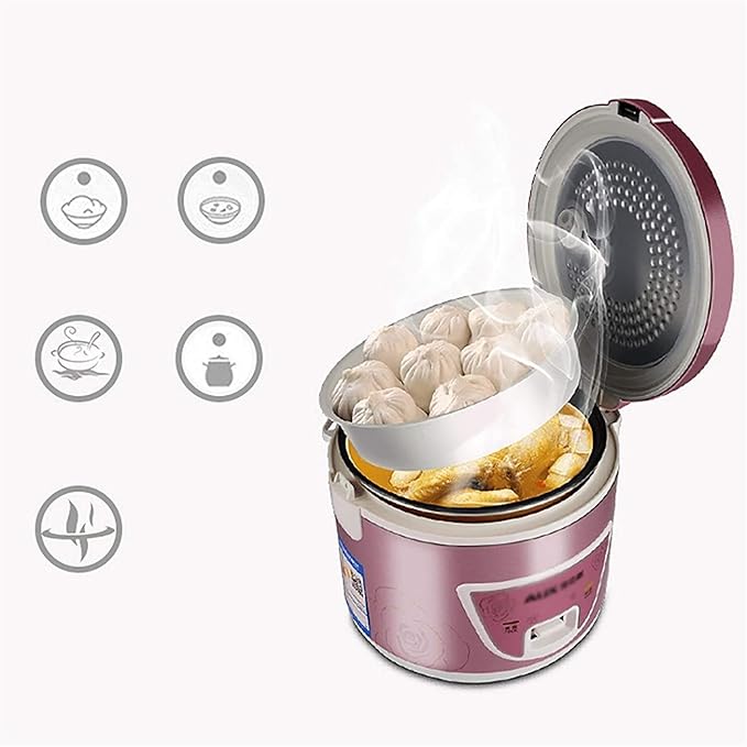 Rice Cooker Household Non-Stick Rice Cooker Automatic Heat Preservation with Spatula and Measuring Cup for 2-8 People (3L) ()