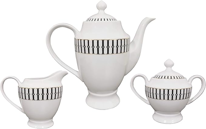 Lorren Home Trends Fiesta-57 Dinnerware Set for Entertaining One Size Black