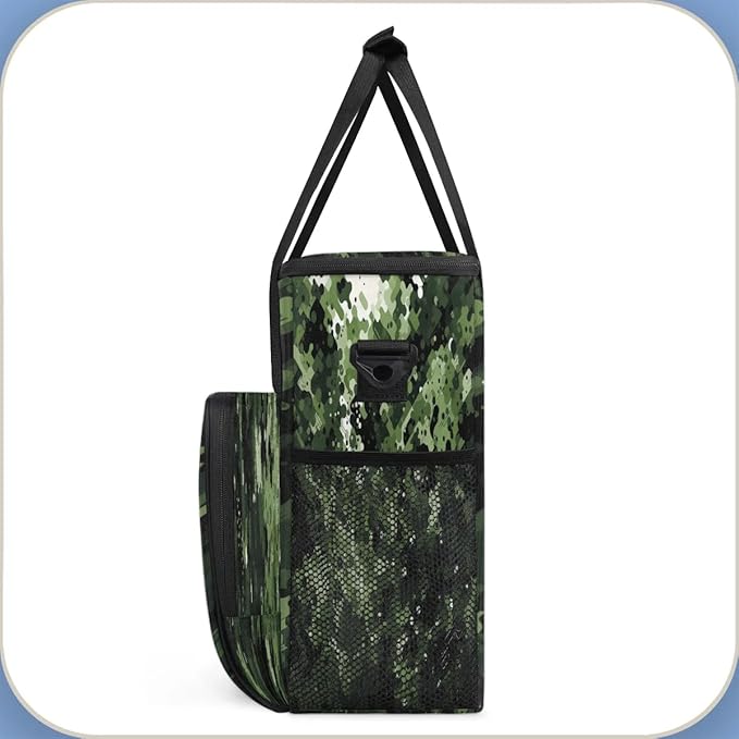 Abstract Camouflage Geometric Coffee Maker Travel Bag for K-Mini or K-Mini Plus Single Serve Coffee Brewer Portable Storage Tote Case for Tarvel