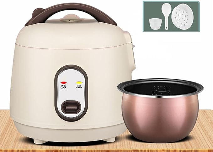 Mini Rice Cooker For One Person - Student Dormitory Rice Cooker Multifunctional Rice Cooker Electric Rice Cooker With Spherical Inner Pot Includes Steamer Insert Spoon And Measuring Cup (Size : 3