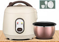 Mini Rice Cooker For One Person - Student Dormitory Rice Cooker Multifunctional Rice Cooker Electric Rice Cooker With Spherical Inner Pot Includes Steamer Insert Spoon And Measuring Cup (Size : 4