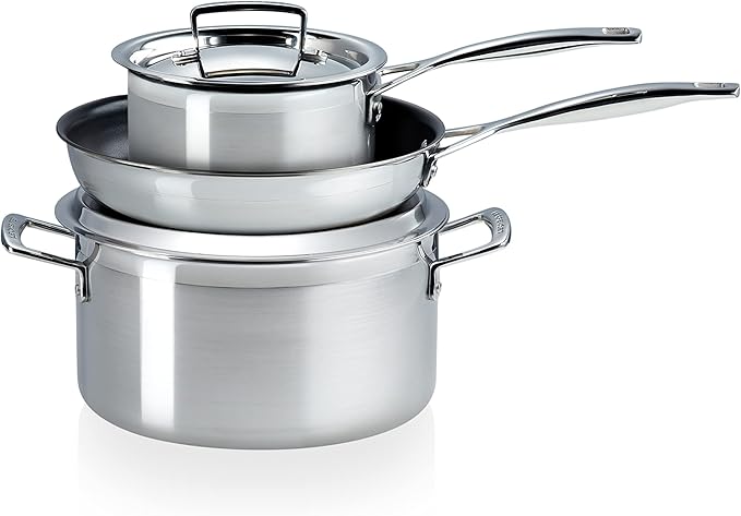 Le Creuset 3-Piece cookware Set Made of 3-ply Stainless Steel 5381000010001