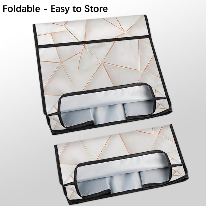 cfpolar Kitchen Aid Mixer Cover Compatible with 6-8 Quarts White Marble Stand Mixer Cover Kitchen Aid Mixers Accessories Appliance Organizer Bag Dust Covers with Zipper Pocket