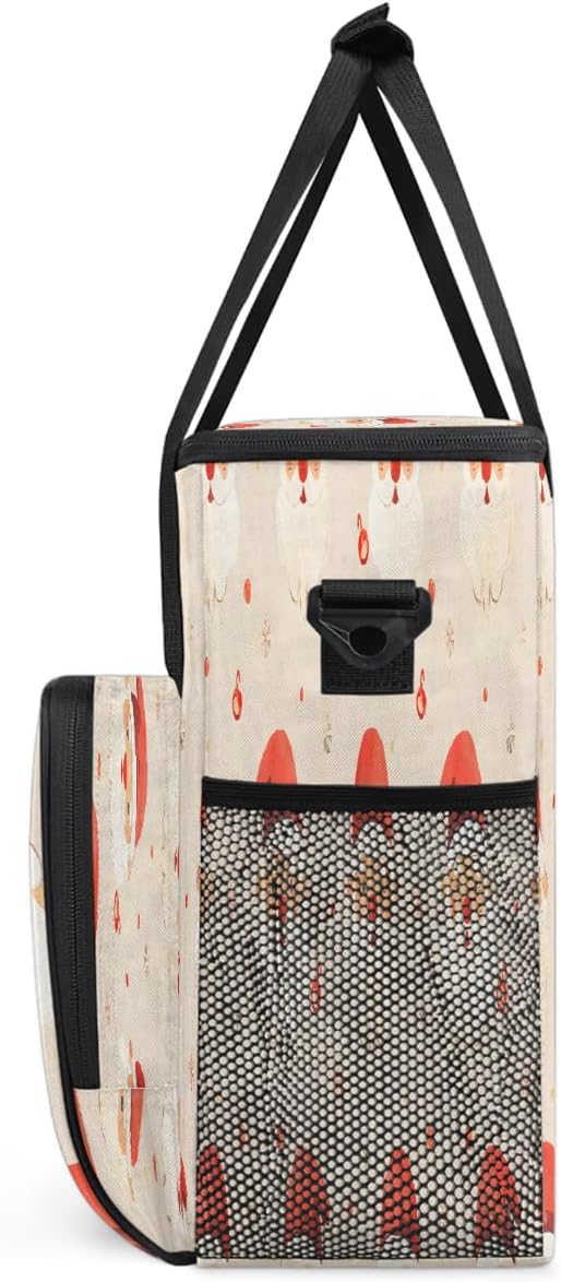 Christmas (684) Coffee Maker Carring Bag Travel Carrying Storage Tote Bag Compatible with Keurig K-Mini or K-Mini Plus Portable Single Serve Coffee Brewer Case with Pockets for K-cup Pods