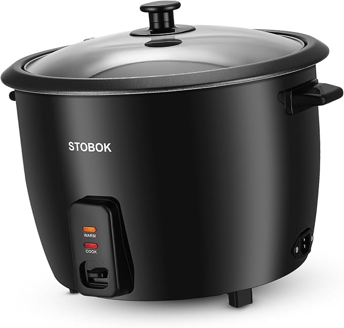 NUOBESTY Electric Rice Cooker Portable Cooking Pot with Clear Lid Multi-functional Stew and Soup Maker for Household and Camping Efficient Kitchen Appliance with US Plug