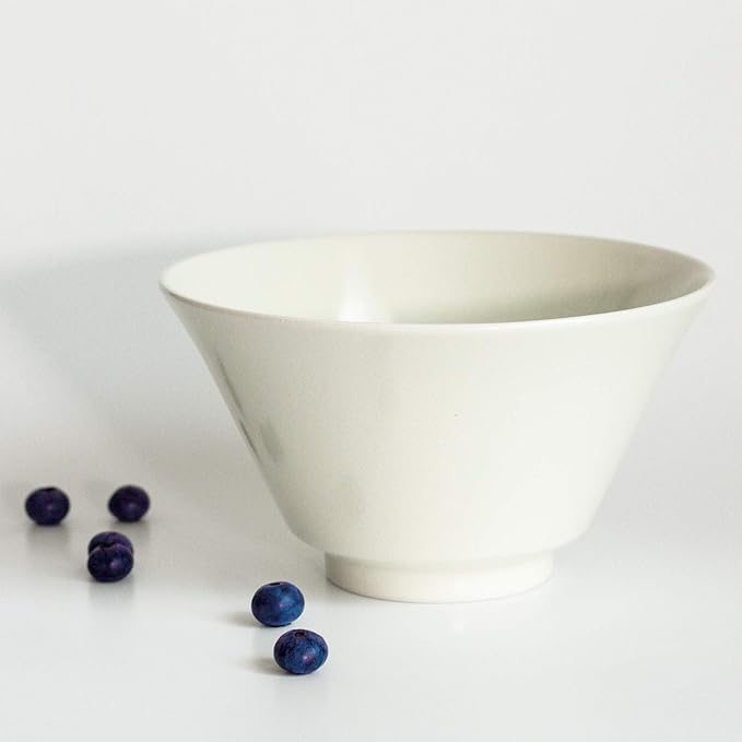 Aito Seisakusho 567-512 Ceramic Mino Ware Ciel Bowl &amp Spoon Pair Living Alone Set of 2 White Dishwasher Microwave Safe Made in Japan