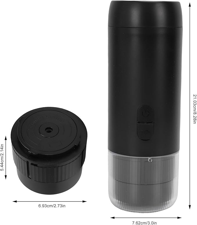 Fockety Portable Espresso Maker 20 Bar USB Rechargeable Self Heating Electric Espresso Machine Travel Coffee Maker for Camping Outdoorlife Business Trip