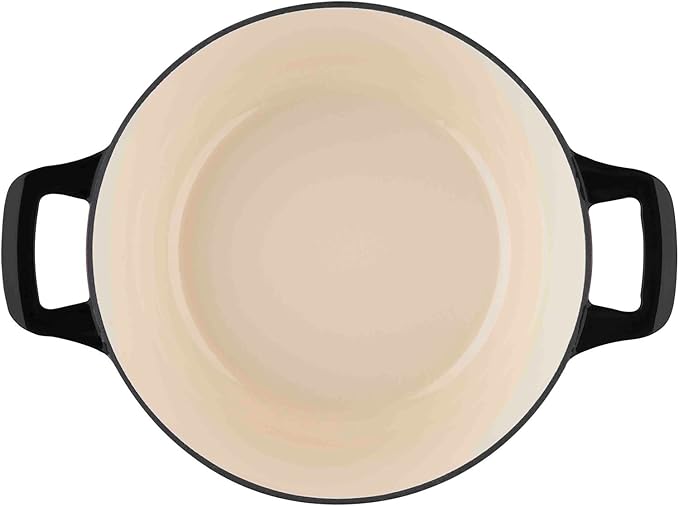 La Cuisine LC 2740 5 Piece Enameled Cast Iron Oval Casserole Cookware Set Slate Black