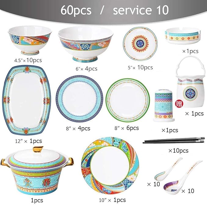 Porcelain Dinnerware Sets Plates and Bowls Sets Resistant Dinner Set Porcelain Dinnerware Sets Ceramic Dishes/Plates and Bowls Microwave