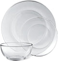 ELEMENT Set of 12 Glass Dinnerware Set