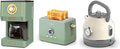 Amaste Green Coffee Maker &amp Green Toaster &amp White Retro Electric Kettle Set