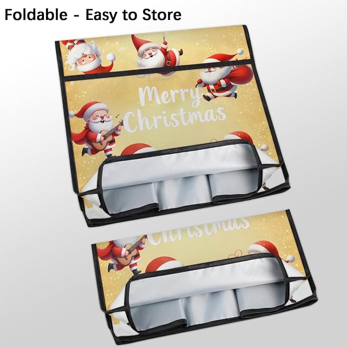 cfpolar Kitchen Aid Mixer Cover Compatible with 6-8 Quarts Christmas Cute Santa Claus Xmas Stand Mixer Cover Kitchen Aid Mixers Accessories Appliance Organizer Bag Dust Covers with Zipper Pocket