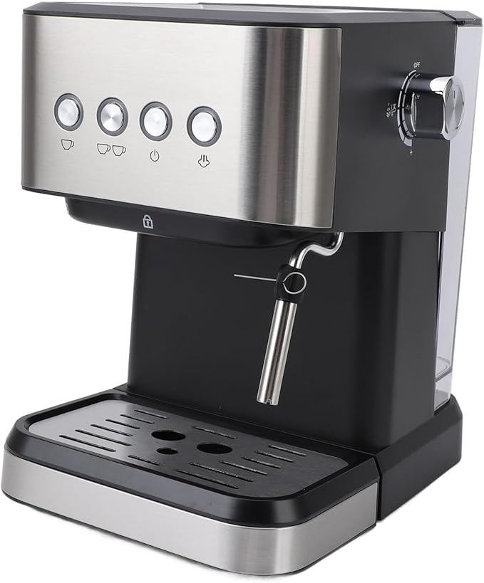 ZJchao Semi Automatic Coffee Maker 20Bar 1.5L Water Tank Fast Preheating Milk Froth Maker for Home Office Kitchen Cafe
