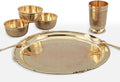 7 Pieces Brass Etched Dinner Set