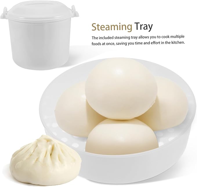 LIFKOME Microwave Rice Cooker Reusable Steam Cooking Rice Containers Easy to Use