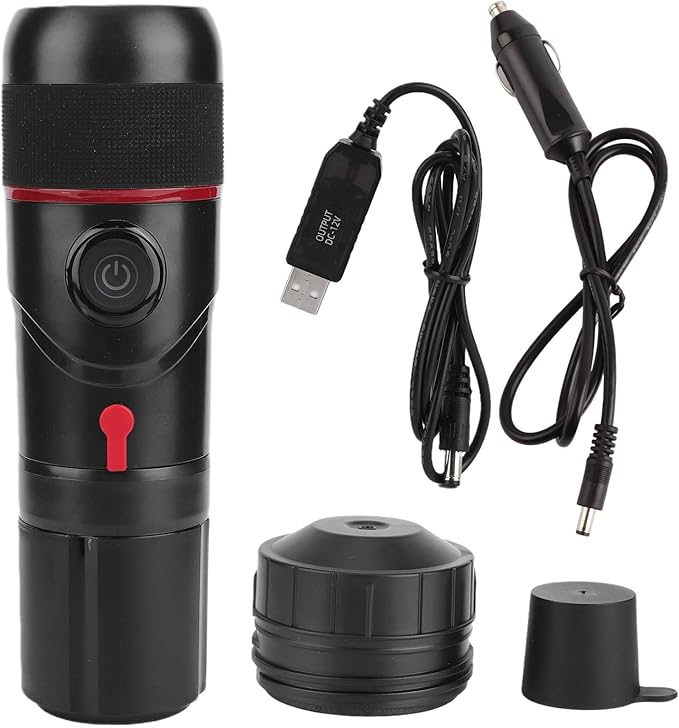 Tyenaza Coffee Maker Portable Home Car Dual Use Self Heating Coffee Maker for Outdoor Travel USB/Cigarette Lighter for Kitchen Office Coffee Shop