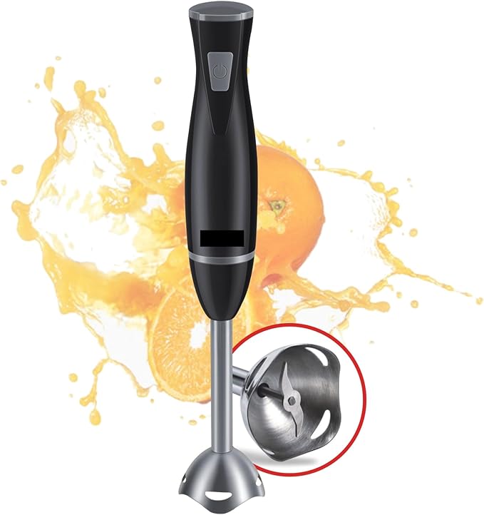 Fit for Electric Hand Blender - Detachable Kitchen Mixer with Stainless Steel Blade for Smoothies Soups and More(White)