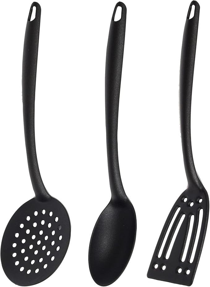 Pack of 3 Pans Diameter 20/24 and 28 cm + Set of 3 Kitchen Utensils